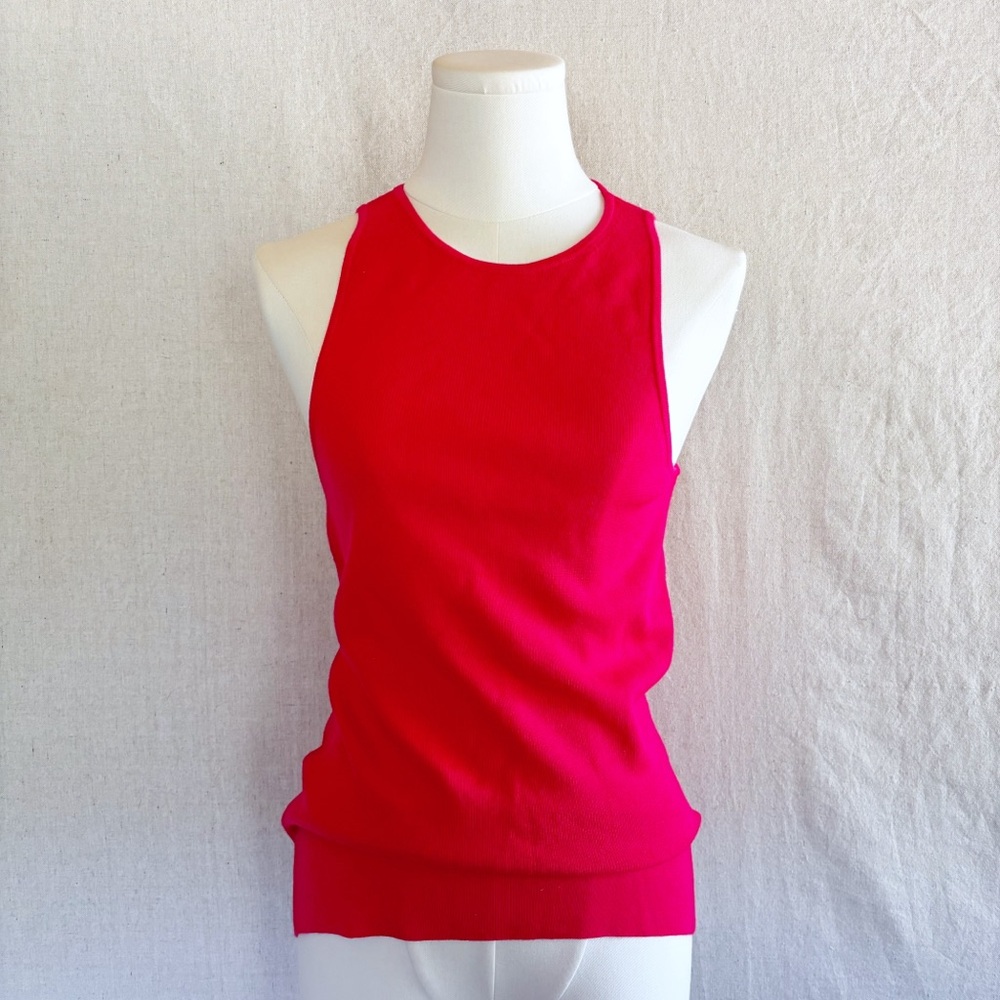 Anthropologie knit tank top size large pink